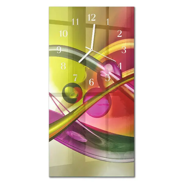Horloge murale en verre rectangulaire Abstraction