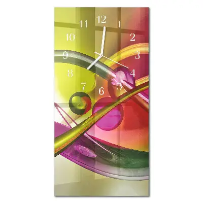 Horloge murale en verre rectangulaire Abstraction