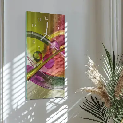 Horloge murale en verre rectangulaire Abstraction