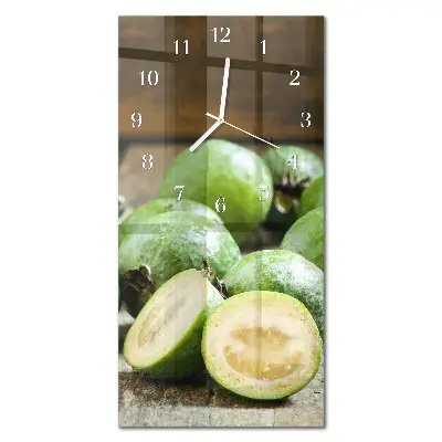 Horloge murale en verre rectangulaire Grenades