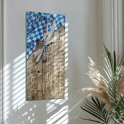 Horloge murale en verre rectangulaire Plaque en bois bavaroise