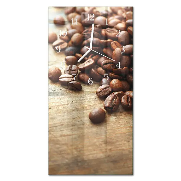Horloge murale en verre rectangulaire Café en grains