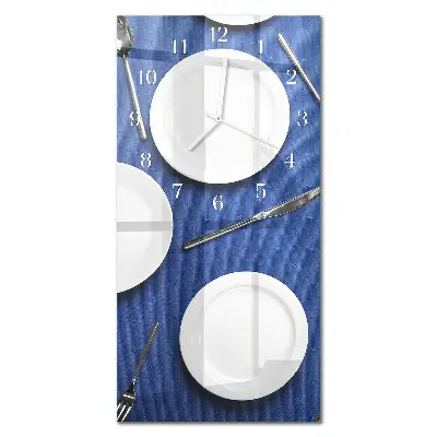 Horloge murale en verre rectangulaire Plaque