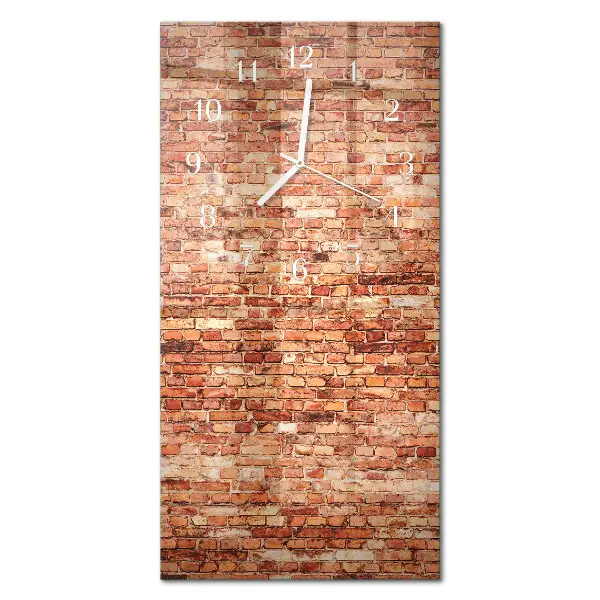 Horloge murale en verre rectangulaire Mur de briques