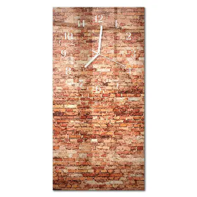 Horloge murale en verre rectangulaire Mur de briques