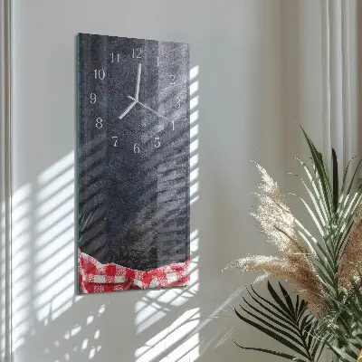 Horloge murale en verre rectangulaire Table en marbre