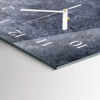 Horloge murale en verre rectangulaire Table en marbre