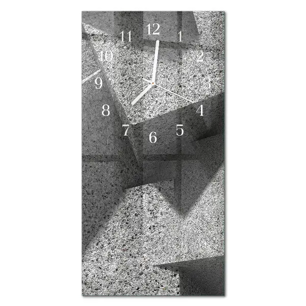 Horloge murale en verre rectangulaire Table en marbre