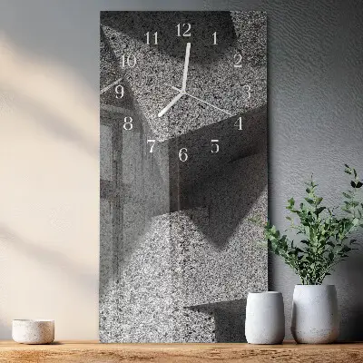 Horloge murale en verre rectangulaire Table en marbre