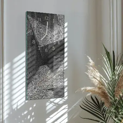 Horloge murale en verre rectangulaire Table en marbre