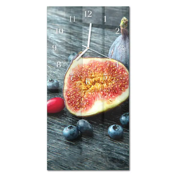Horloge murale en verre rectangulaire Figue
