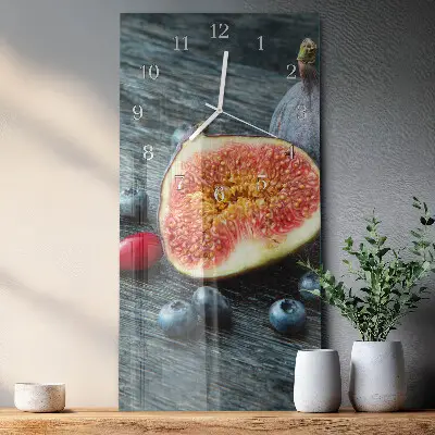Horloge murale en verre rectangulaire Figue