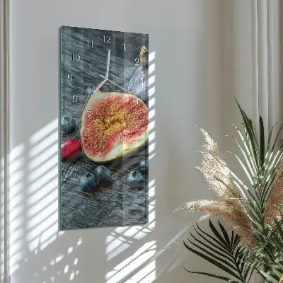 Horloge murale en verre rectangulaire Figue