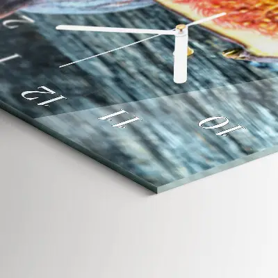 Horloge murale en verre rectangulaire Figue