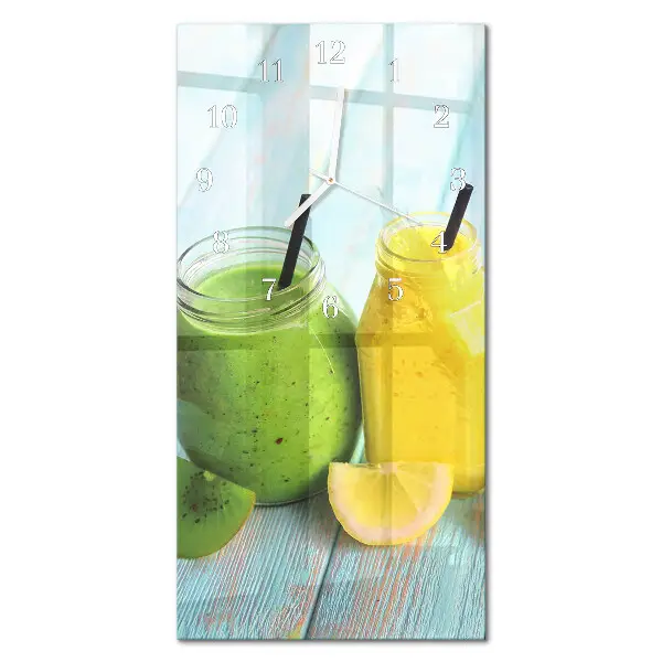Horloge murale en verre rectangulaire Cocktails