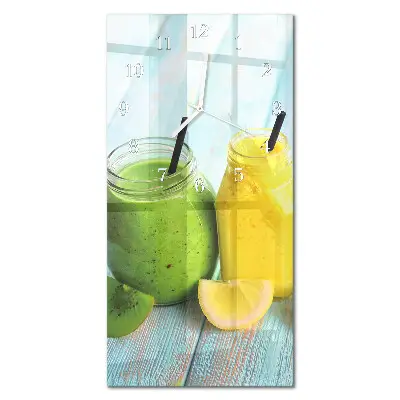 Horloge murale en verre rectangulaire Cocktails