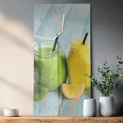 Horloge murale en verre rectangulaire Cocktails