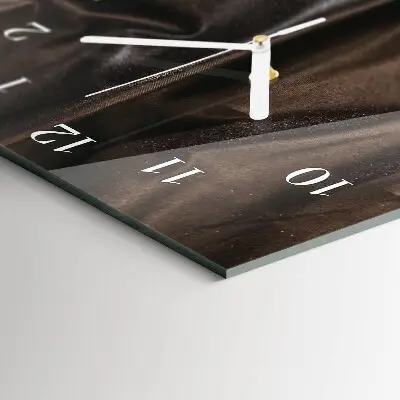 Horloge murale en verre rectangulaire Velours