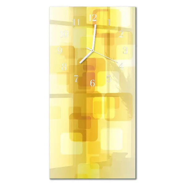 Horloge murale en verre rectangulaire Rectangles dorés