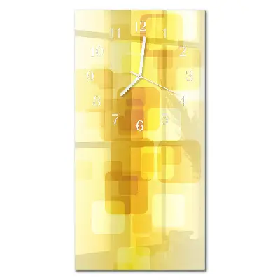 Horloge murale en verre rectangulaire Rectangles dorés
