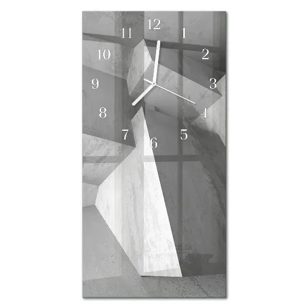Horloge murale en verre rectangulaire Marbre