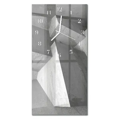 Horloge murale en verre rectangulaire Marbre