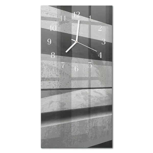 Horloge murale en verre rectangulaire Rayures