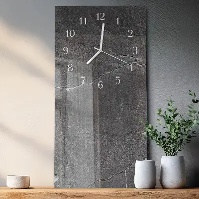 Horloge murale en verre rectangulaire Mur de pierre