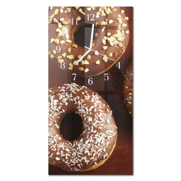 Horloge murale en verre rectangulaire Beignets