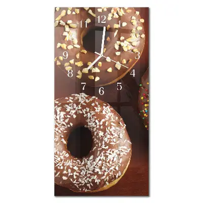 Horloge murale en verre rectangulaire Beignets