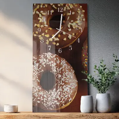 Horloge murale en verre rectangulaire Beignets