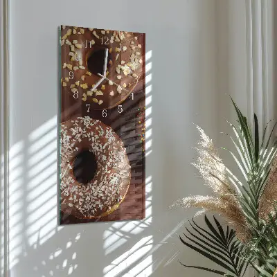 Horloge murale en verre rectangulaire Beignets