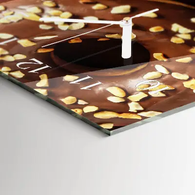 Horloge murale en verre rectangulaire Beignets