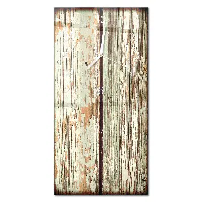 Horloge murale en verre rectangulaire Mur en bois