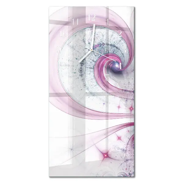 Horloge murale en verre rectangulaire Vortex