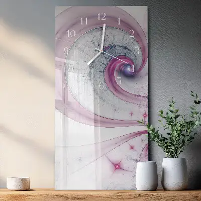 Horloge murale en verre rectangulaire Vortex