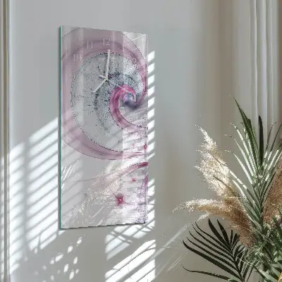 Horloge murale en verre rectangulaire Vortex