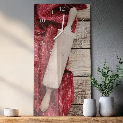 Horloge murale en verre rectangulaire Rouleau