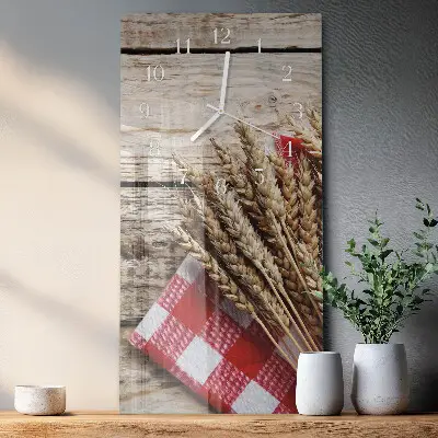 Horloge murale en verre rectangulaire Grain