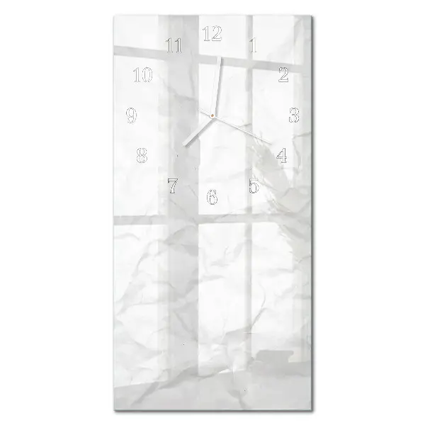 Horloge murale en verre rectangulaire Papier