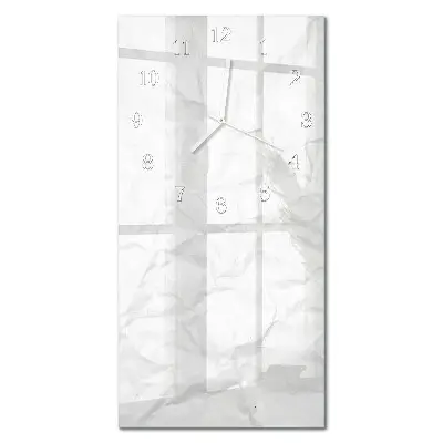 Horloge murale en verre rectangulaire Papier
