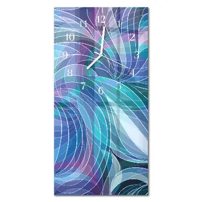 Horloge murale en verre rectangulaire Abstraction