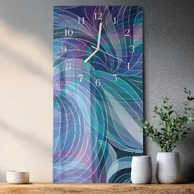 Horloge murale en verre rectangulaire Abstraction