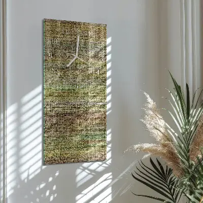 Horloge murale en verre rectangulaire Tissu