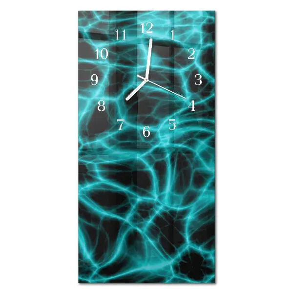 Horloge murale en verre rectangulaire Surface de l'eau