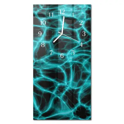 Horloge murale en verre rectangulaire Surface de l'eau