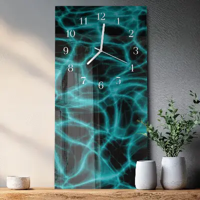 Horloge murale en verre rectangulaire Surface de l'eau