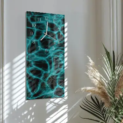 Horloge murale en verre rectangulaire Surface de l'eau
