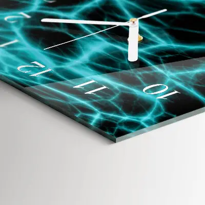 Horloge murale en verre rectangulaire Surface de l'eau