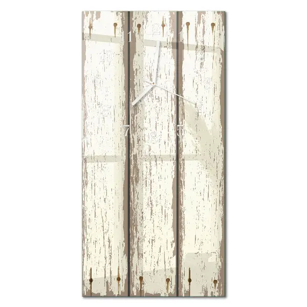 Horloge murale en verre rectangulaire Planches de bois